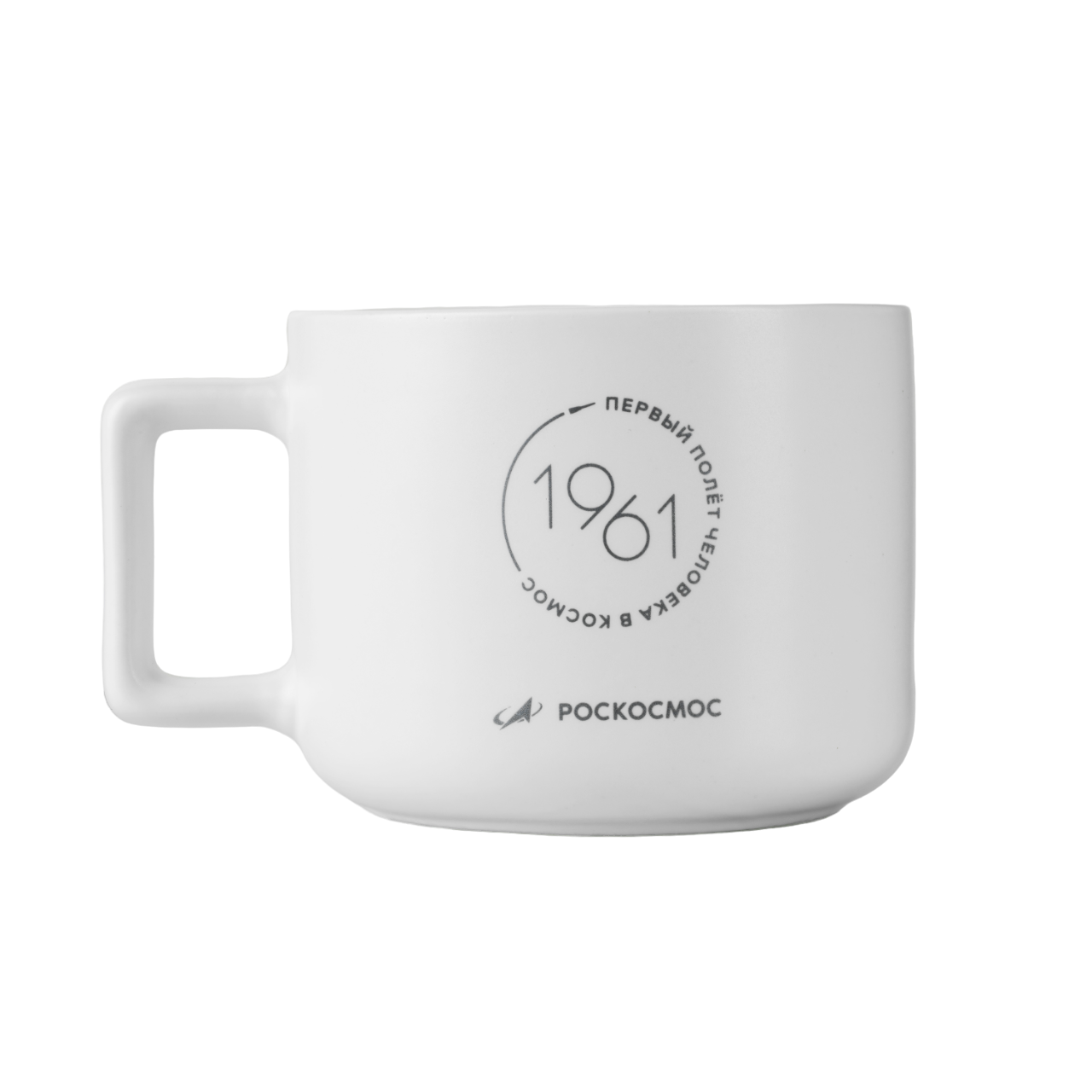 Ceramic cup white "09:07"