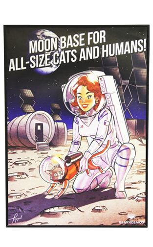 Poster Moon base for cats and humans