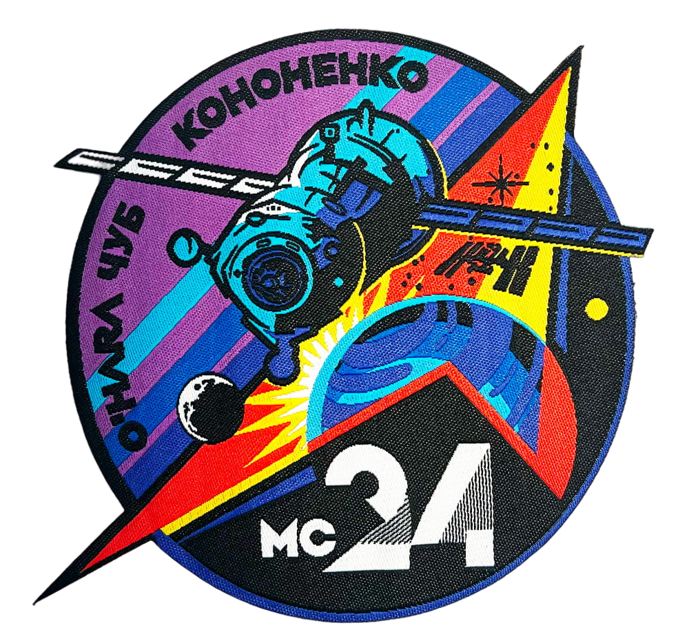 Жаккардовый шеврон «Союз МС-24» Жаккардовый шеврон «Союз МС-24»