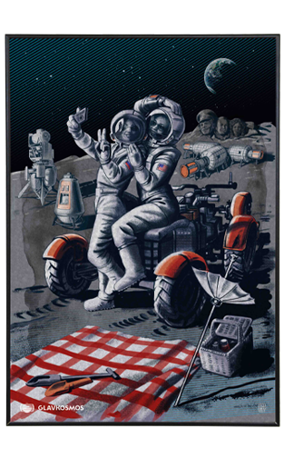 Poster Selfie on the Moon