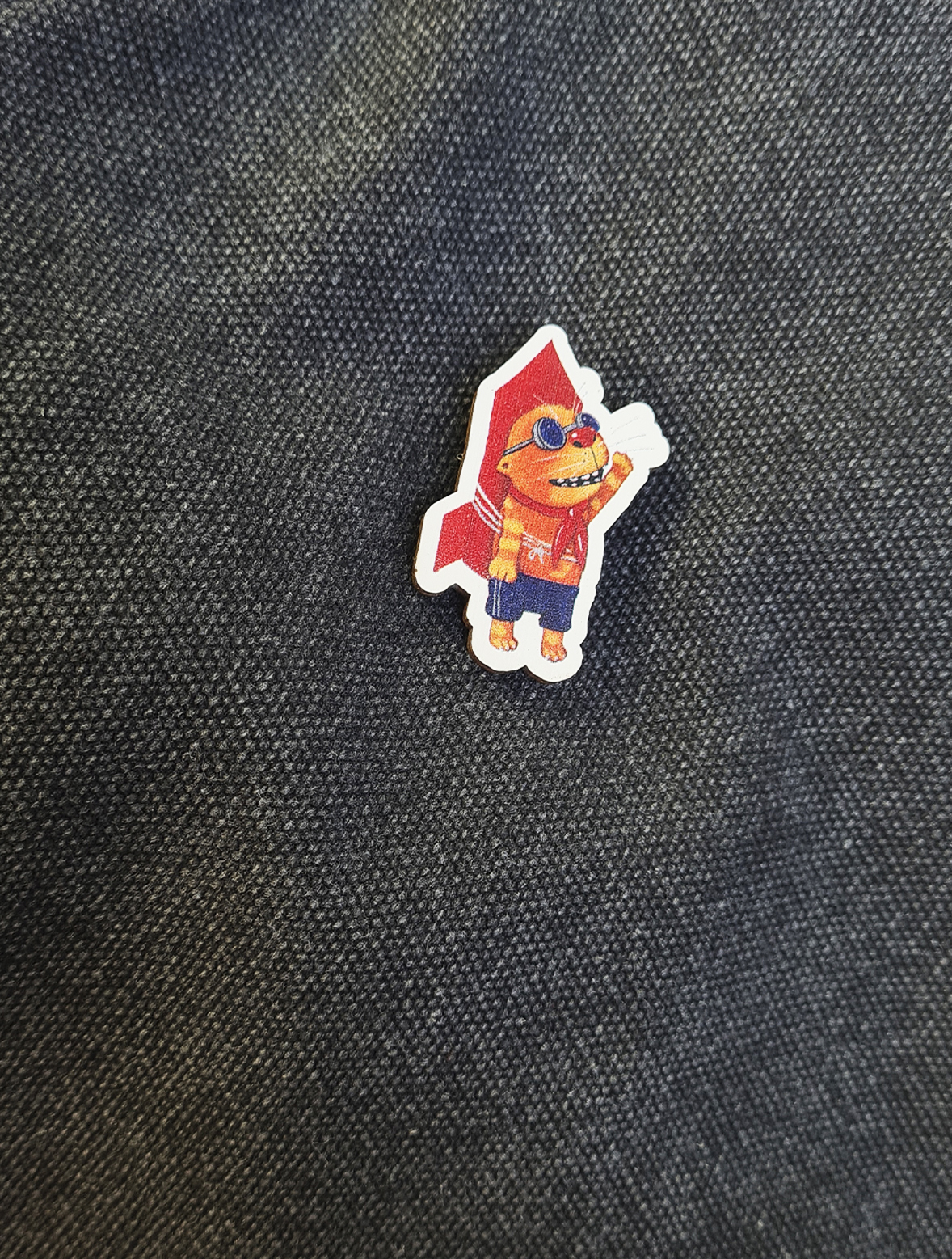 Set of wooden badges 