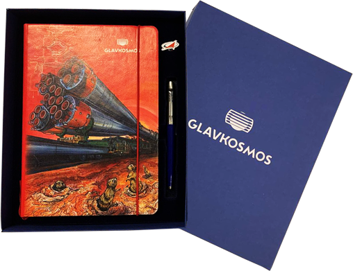 Gift set (diary, pen, pin)